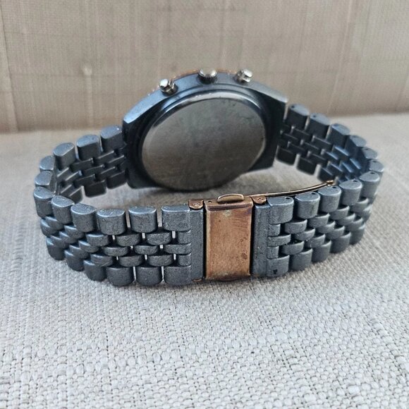 Geneva Women Wristwatch Grey Tone Metal Chain Strap Analog Quartz Watch - Picture 8 of 11